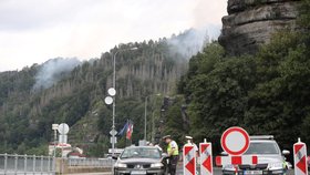 Požár v Českém Švýcarsku. (26.7.2022)