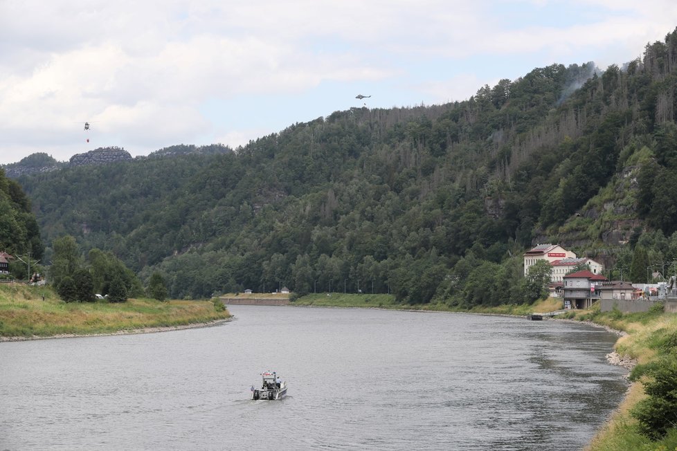 Požár v Českém Švýcarsku. (26.7.2022)