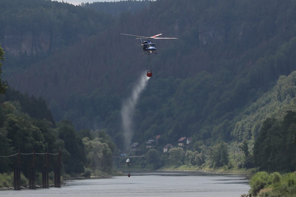 Požár v Českém Švýcarsku. (26.7.2022)