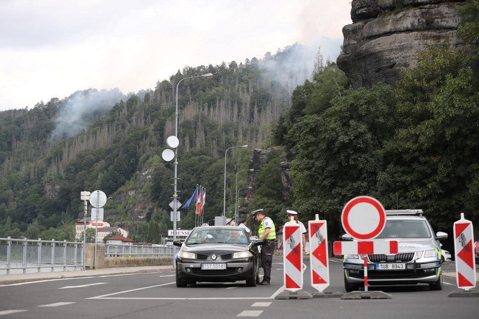 Požár v Českém Švýcarsku. (26.7.2022)