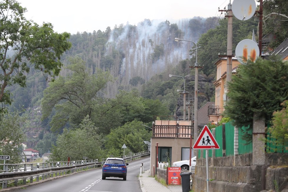 Požár v Českém Švýcarsku. (26.7.2022)