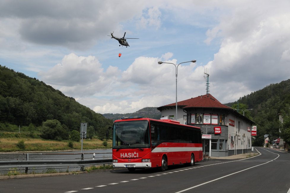 Požár v Českém Švýcarsku. (26.7.2022)