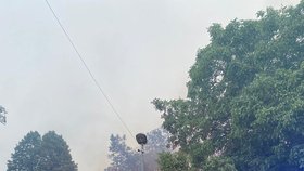 Ničivý požár v obci Mezná. (26.7.2022)