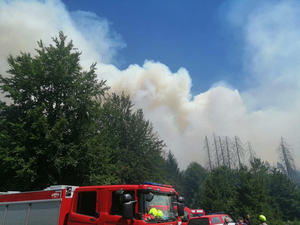 Požár v Českém Švýcarsku. (25.7.2022)