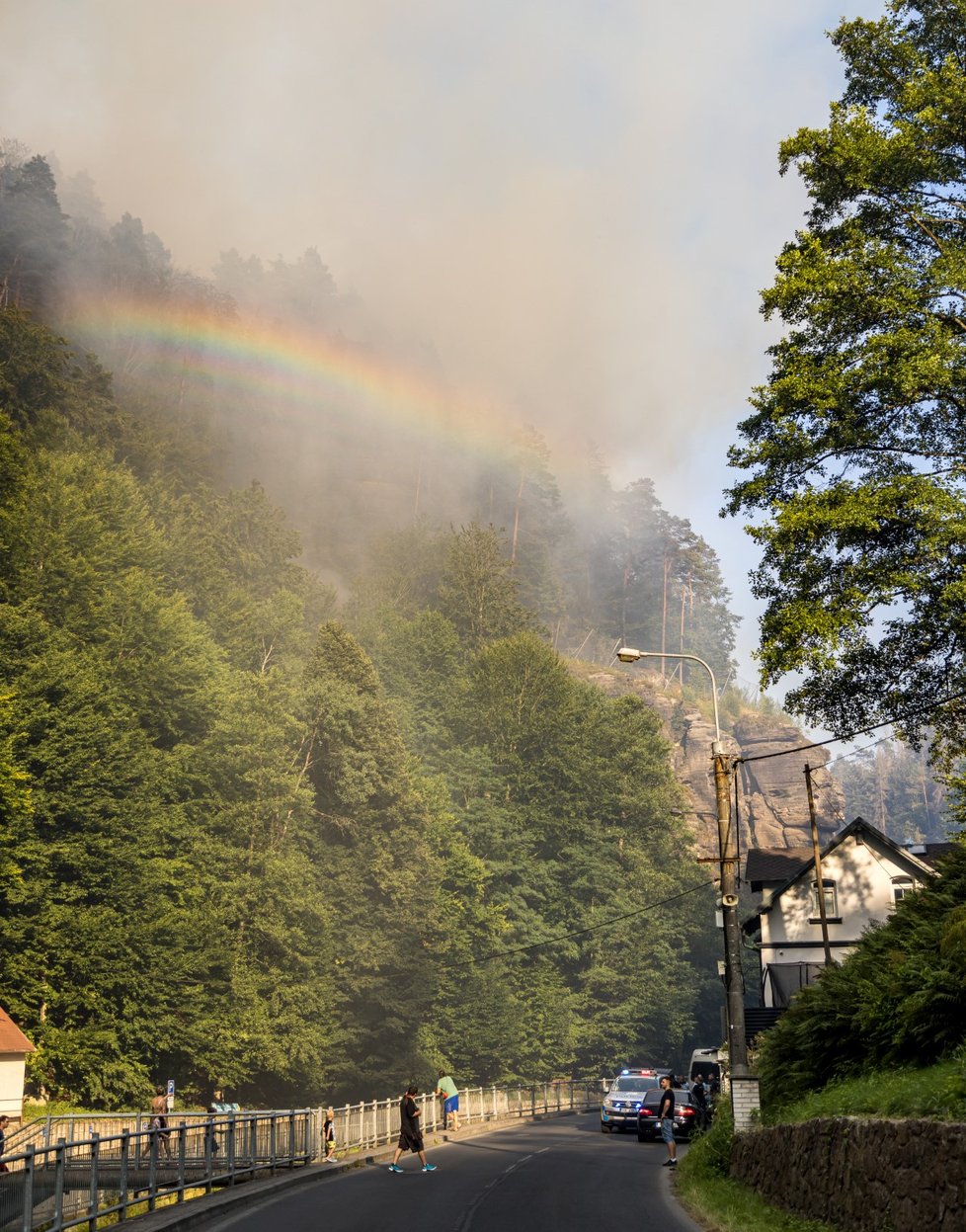 Požár v Českém Švýcarsku. (25.7.2022)