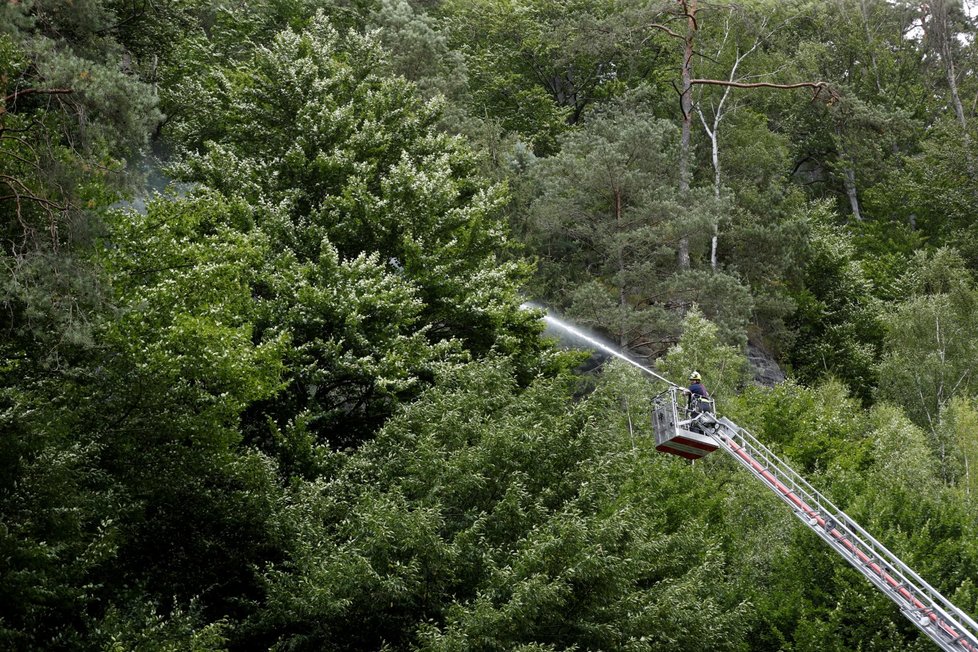 Požár v Českém Švýcarsku. (26.7.2022)