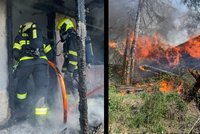 Žhář v Brně: Podpálil dřevěnou chatu u Prýglu