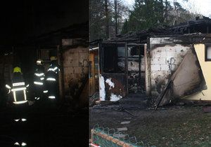 Ve Strážkovicích hořela chata, hasiči uvnitř našli jednu mrtvou osobu.