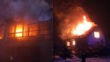 Rodinný dům na Mělnicku zachvátily plameny: Dvojici na balkoně zachránil soused