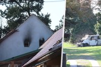 Dva požáry během jedné noci: V Chyňavě hořel rodinný dům a vraky aut! Útočil žhář?