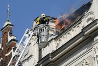 V centru Prahy vypukl požár, byla nutná evakuace