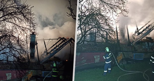 Požár rodinného domu na Uherskohradišťsku napáchal škody za miliony
