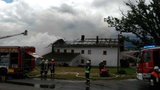 Domažličtí hasiči pomáhali v Německu, hasili zemědělskou usedlost