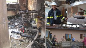 Ohnivé peklo postihlo dobrovolného hasiče: Plameny připravily šestičlennou rodinu o střechu.
