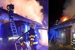 Požár rodinného domu v Chodově u Bečova.