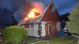 Tragédie v Jihlavě: Při požáru chaty uhořel člověk