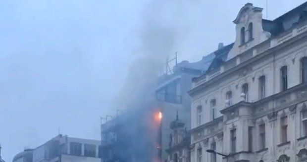 Požár hotelu na Václavském náměstí