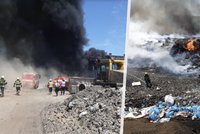 Na Přerovsku hořela skládka s nebezpečným odpadem! Byl vyhlášen 3.stupeň požárního poplachu