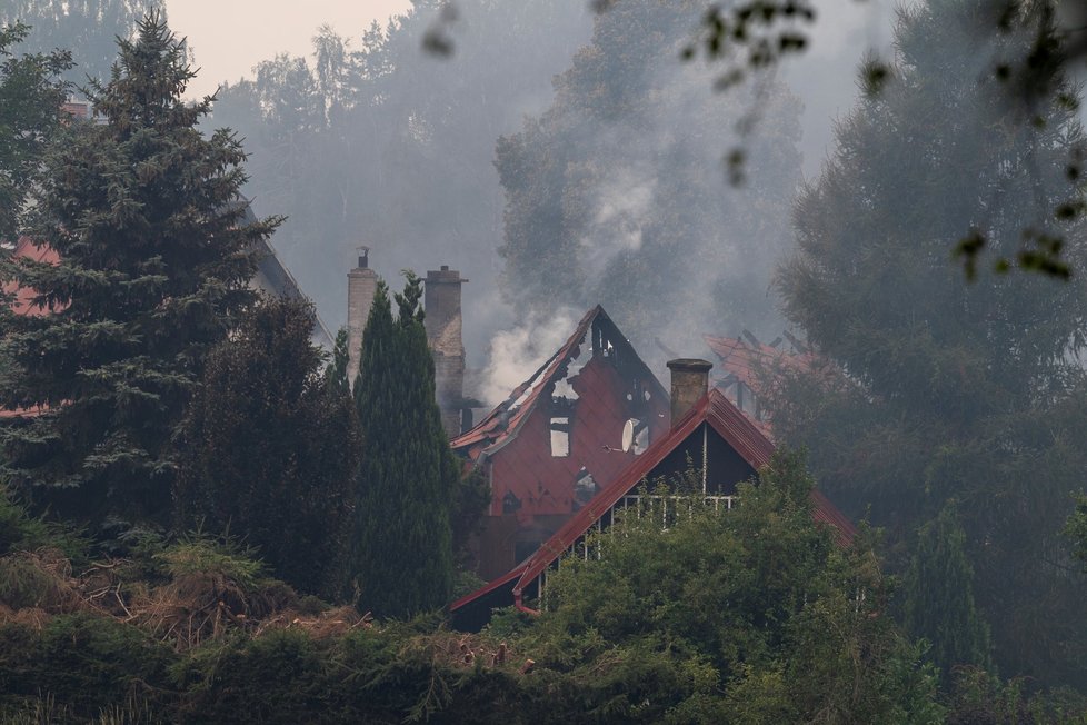 Požár v Národním parku České Švýcarsko (26. 7. 2022)