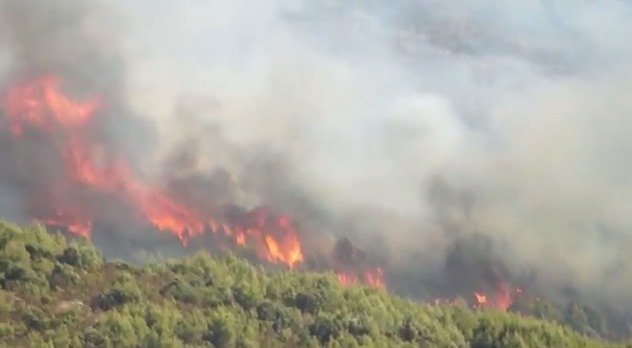 Požár na chorvatském ostrově Korčula