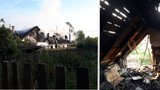Na Benešovsku hořel rodinný dům: Před plameny hasiči zachránili psa