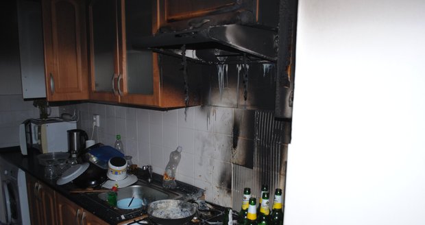 Požár napáchal v kuchyni škodu za desítky tisíc korun. Ilustrační foto