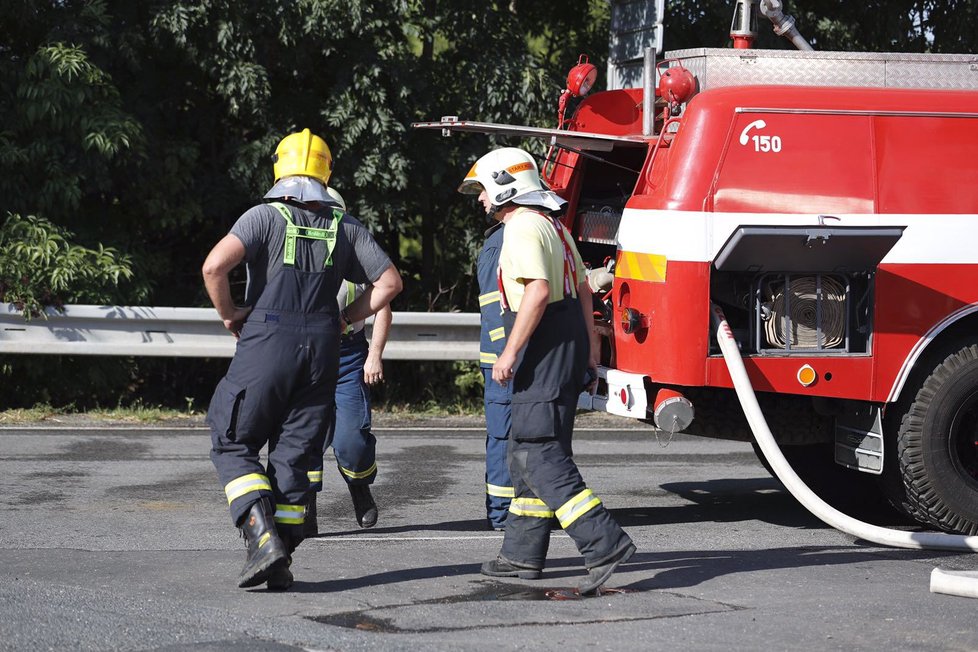 Požár odpadu u Kutné Hory