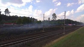 Zvláštní stupeň požárního poplachu vyhlásili hasiči ve čtvrtek kvůli požáru trávy a lesa u Bzence.