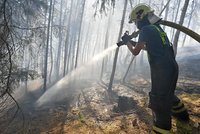 Na Novojičínsku od pátečního večera hoří les
