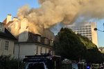 Požár hostince v centru Londýna (22.6.2018)