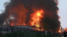 Požár v Hamburku (9. 4. 2023)