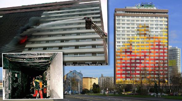 Ohnivé peklo v Praze nepřežilo před 22 lety 8 cizinců: Hotel Olympik podpálil ručník na ledničce