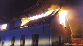Požár chalupy v Hlavňovicích na Klatovsku.