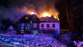 Požár domu v Jablonci nad Nisou (4.1.2026)