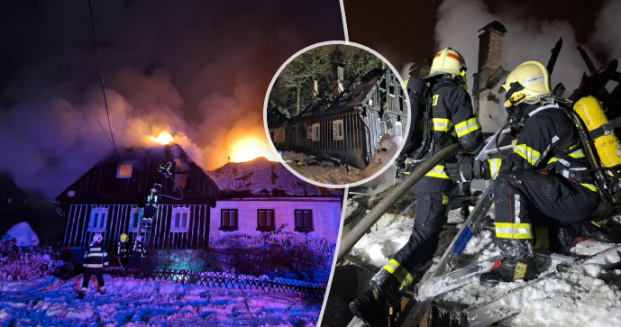 Požár domu v Jablonci nad Nisou (4.1.2026)