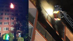 Na Chodově hořelo, hasiči evakuovali desítky lidí.