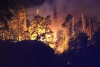 Mapa požáru v Národním parku České Švýcarsko: Která místa ohrožují plameny?