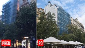 Z hotelu na Václavském náměstí kvůli požáru evakuovali 72 osob.