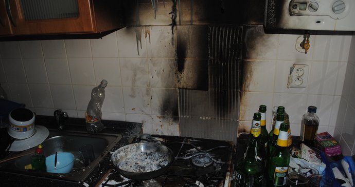 Požár napáchal v kuchyni škodu za 80 tisíc korun