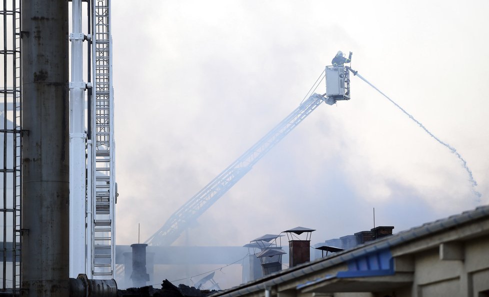 Rozsáhlý požár zachvátil areál dřevařského závodu a pily v Hlučíně na Opavsku.