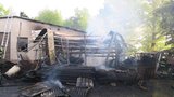 V kempu u Hracholusek hořelo: Plameny zachvátily přístavek, škoda je 200 tisíc