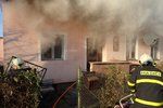 Požár rodinného domu v Píšti
