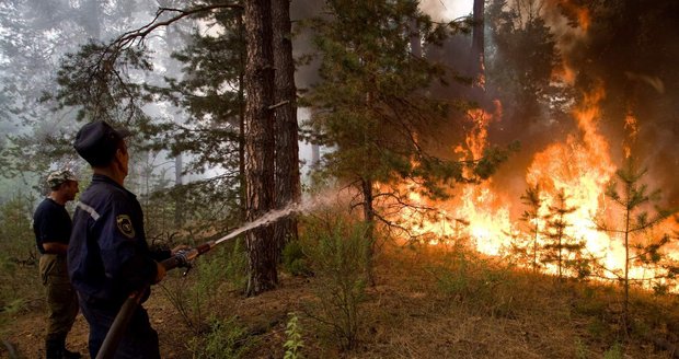 Boje proti požárům v Rusku se zapojili hasiči, armáda i dobrovolníci. Přesto se jim stále nepodařilo ohnivý živel zvládnout.