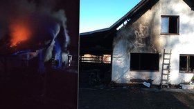 Rodina Pekárkových z Kramolína přišla při požáru o všechno.