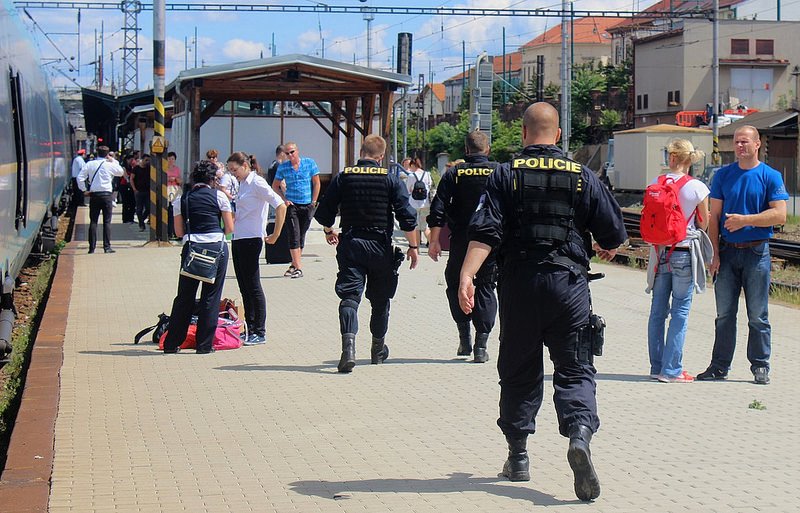 Požár pendolina na plzeňském hlavním nádraží - srpen 2016