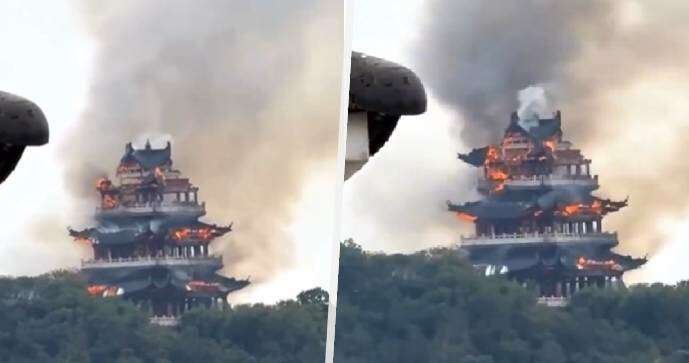 Ničivý požár srovnal budovu se zemí.