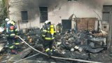 Požár ve vnitrobloku v Plzni: 42 evakuovaných lidí