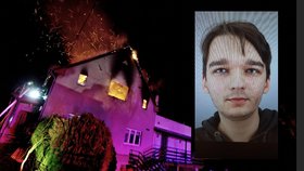Při požáru rodinného domu v Ostravě hasiči zachránili rodičovský pár, jejich syn Jakub (28) zmizel a hledá ho policie.