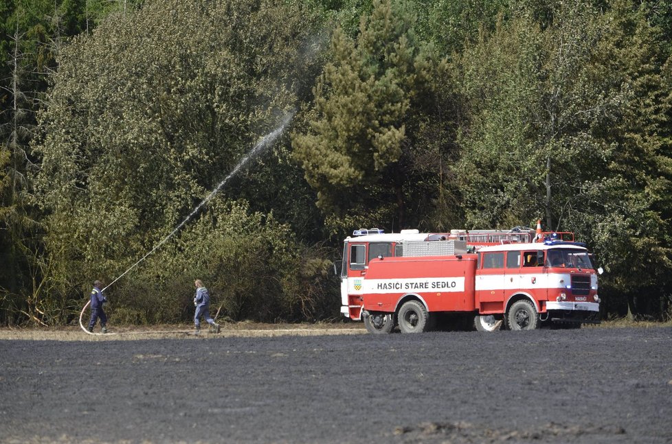 U Zhoře na Tachovsku lehla popelem část pole.