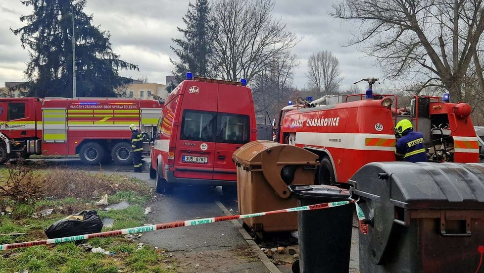 Vyšetřování požáru domku v zahradní kolonii v Předlicích (18. 02. 2023)